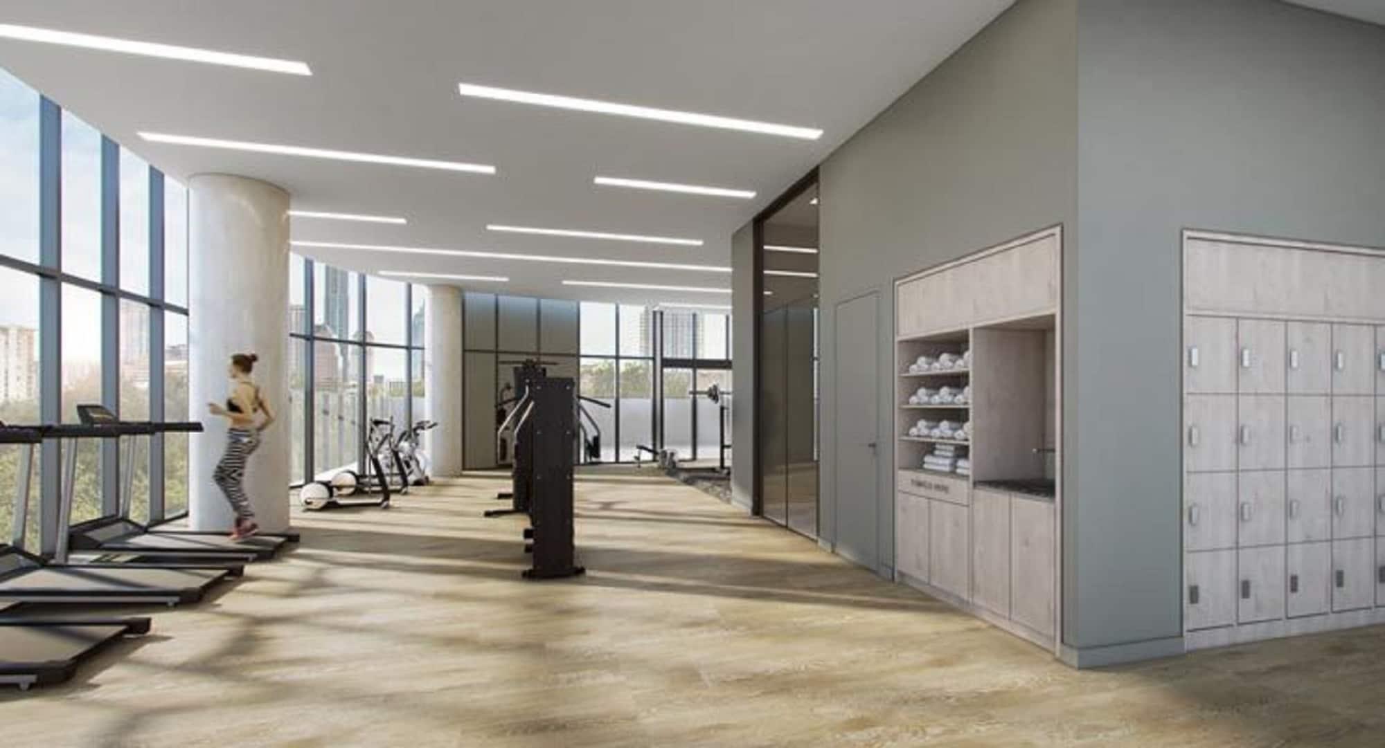 Oakwood Premier Melbourne Aparthotel Buitenkant foto The gym