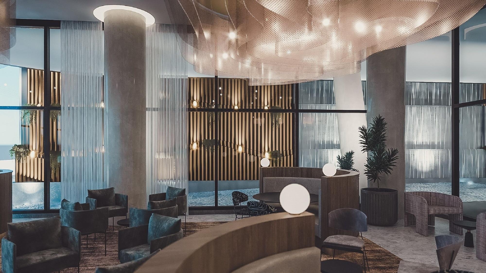 Oakwood Premier Melbourne Aparthotel Buitenkant foto The interior of the hotel