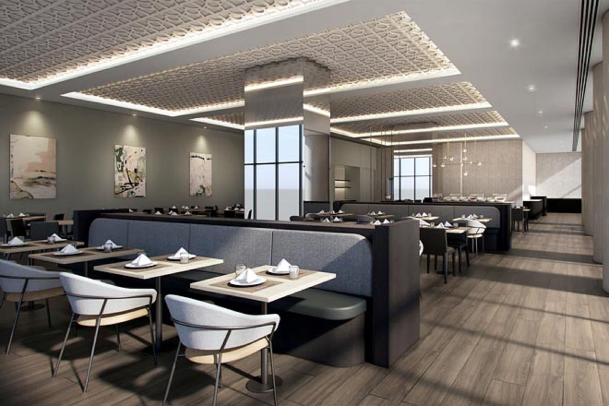 Oakwood Premier Melbourne Aparthotel Buitenkant foto The interior of the restaurant