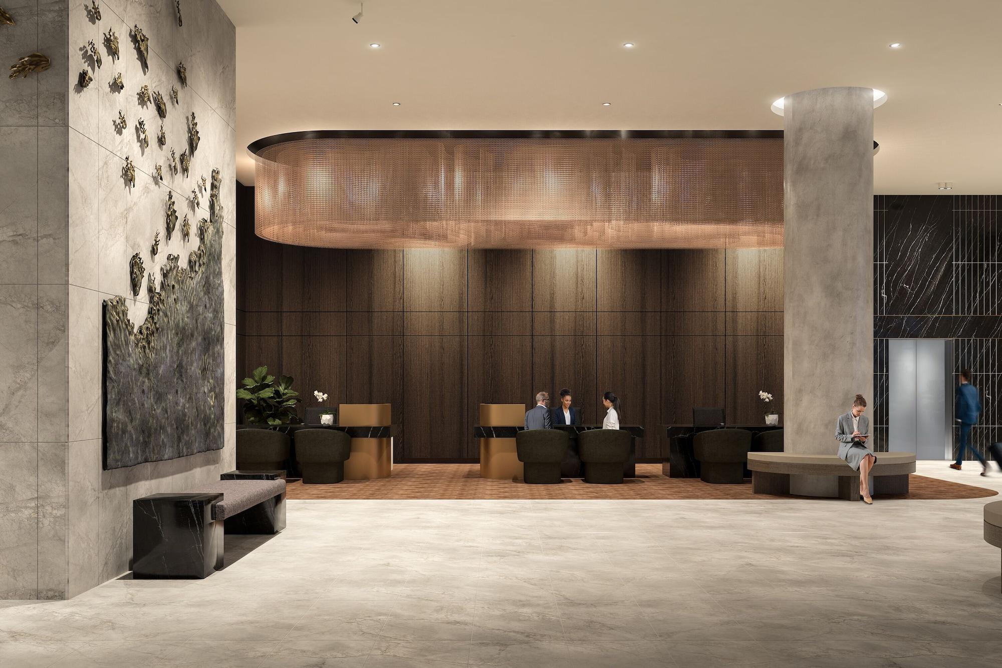 Oakwood Premier Melbourne Aparthotel Buitenkant foto The lobby of the hotel